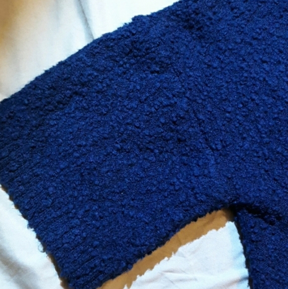 *NEW! WOMEN'S CREW NECK KNIT PULL OVER TOP BLOUSE SHORT SLEEVE SWEATER NAVY XS - Picture 4 of 7